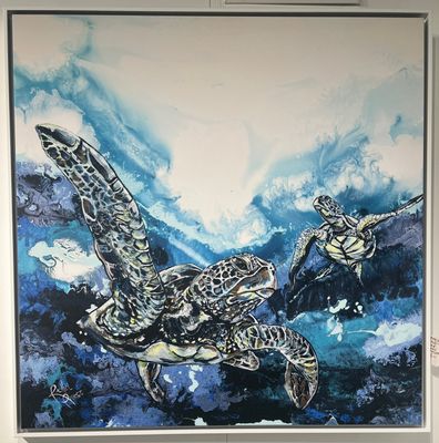 Dancing Duo Framed Canvas Print
