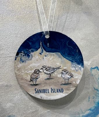 Dusky Shorebirds Ornament