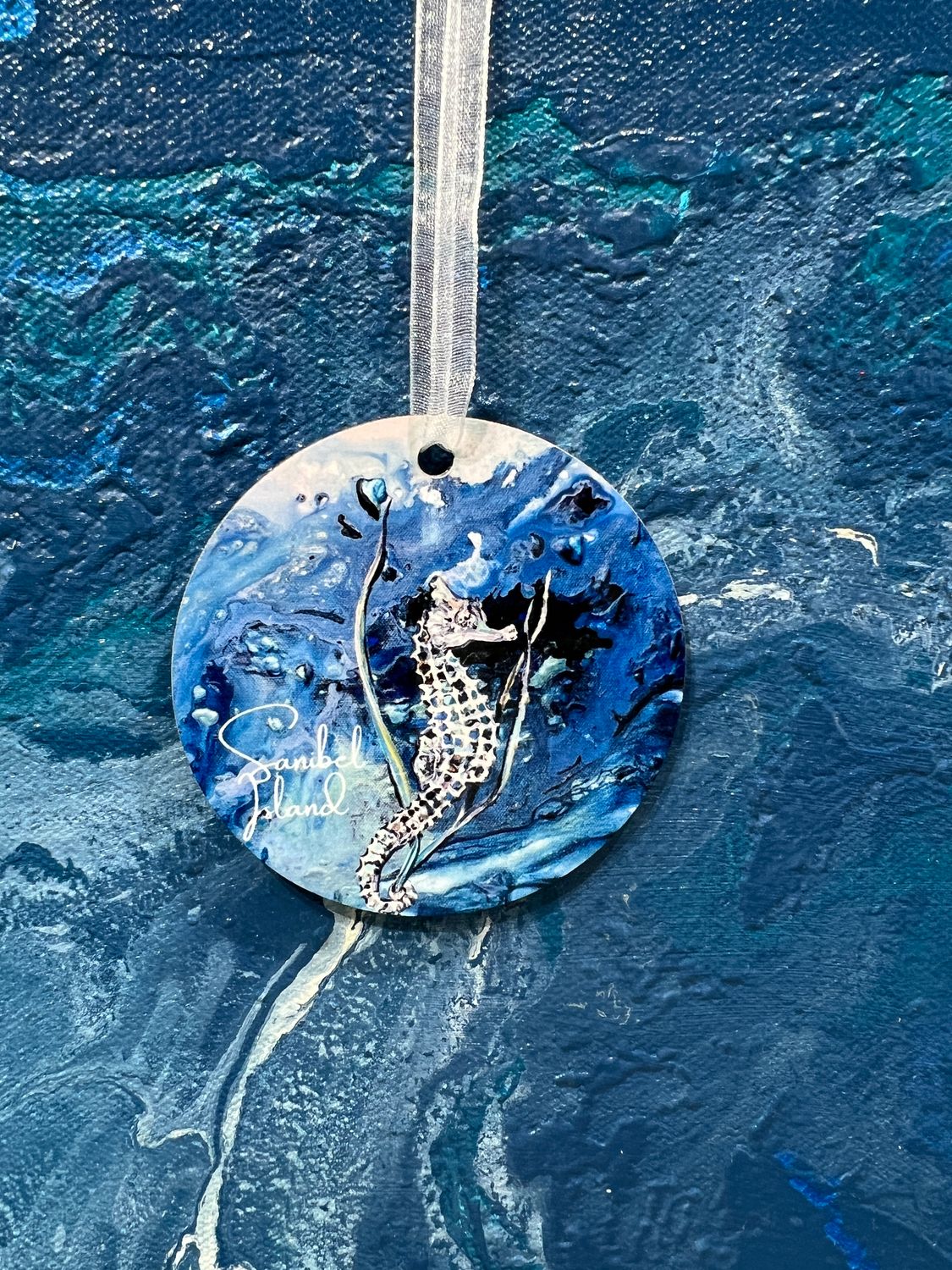 Hello Seahorse Ornament