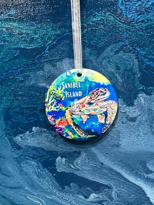Turtle by the Reef Ornament