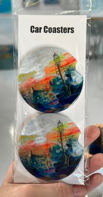 Sanibel Lighthouse Car Coasters