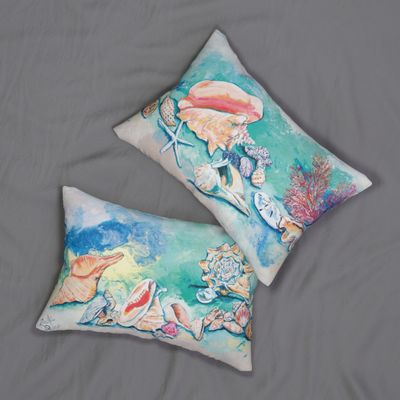 Sanibel Favorites (Pastel Shells) Lumbar Pillow