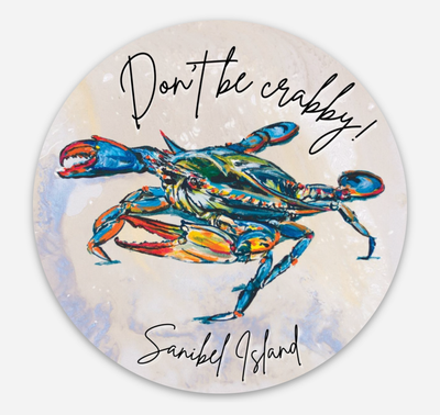 Don't Be Crabby Vinyl Sticker Don't Be Crabby Vinyl Sticker