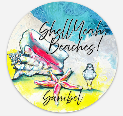 Shell Yeah Beaches Vinyl Sticker Shell Yeah Beaches Vinyl Sticker