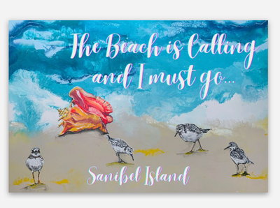 The Beach is Calling Vinyl Sticker