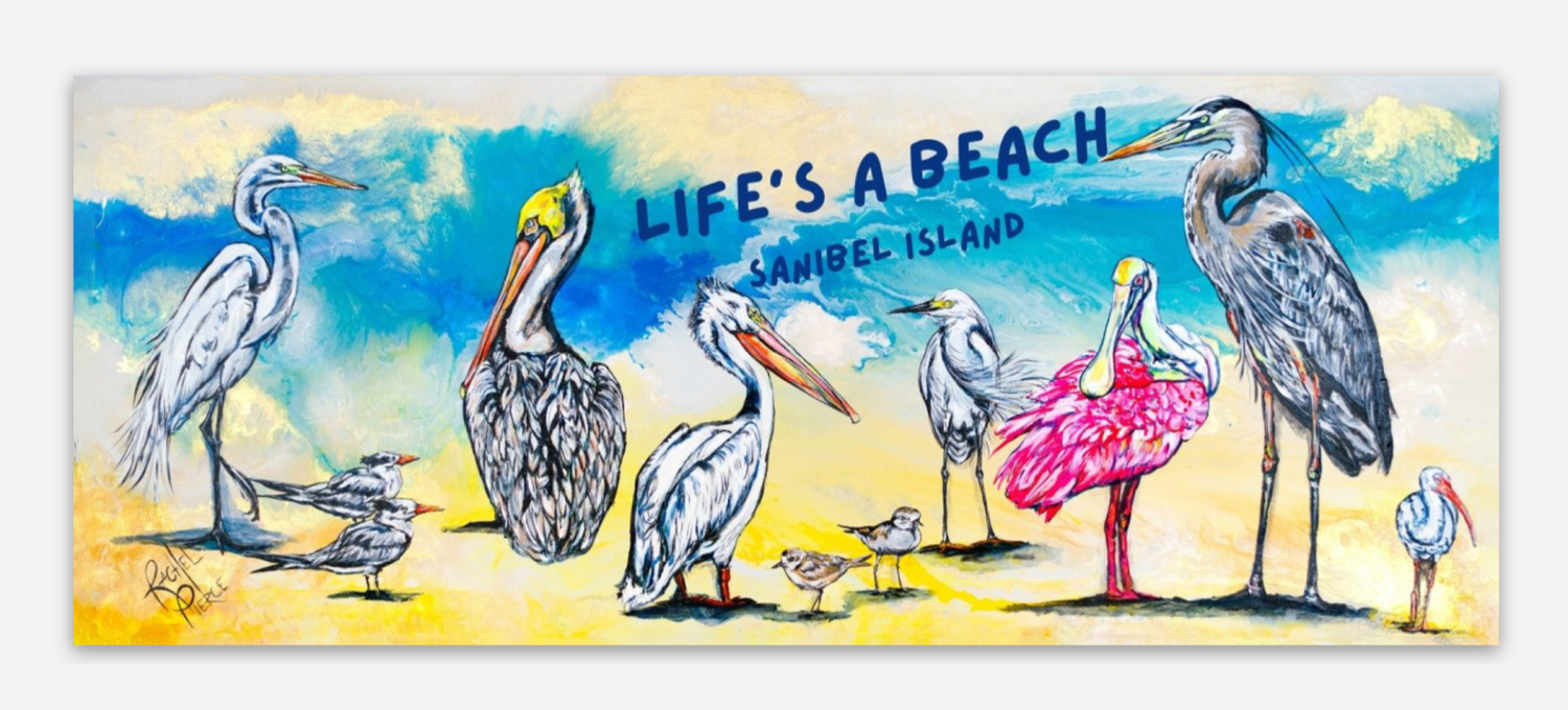 Life&#39;s A Beach Vinyl Sticker