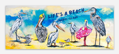 Life&#39;s A Beach Vinyl Sticker