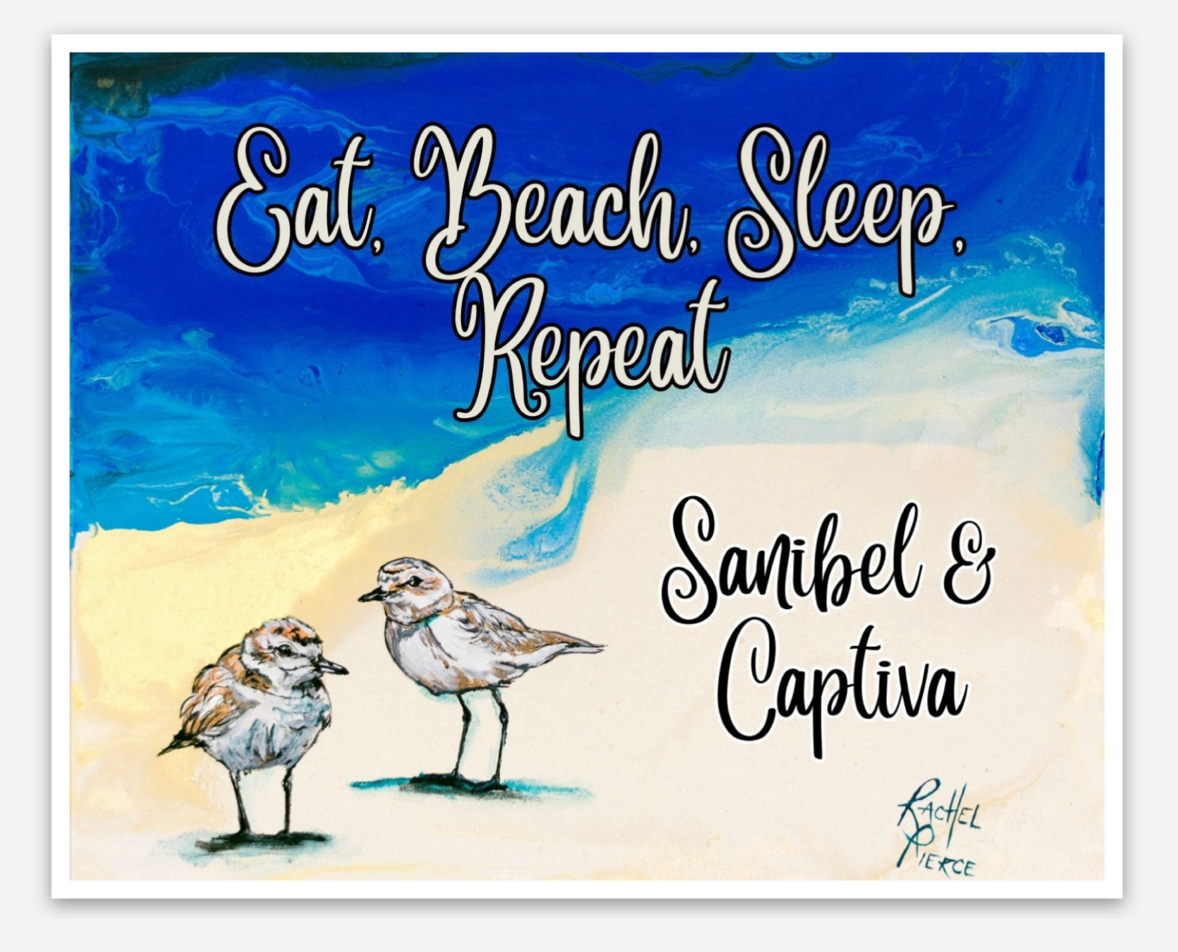 Eat Beach Sleep Repeat Vinyl Sticker