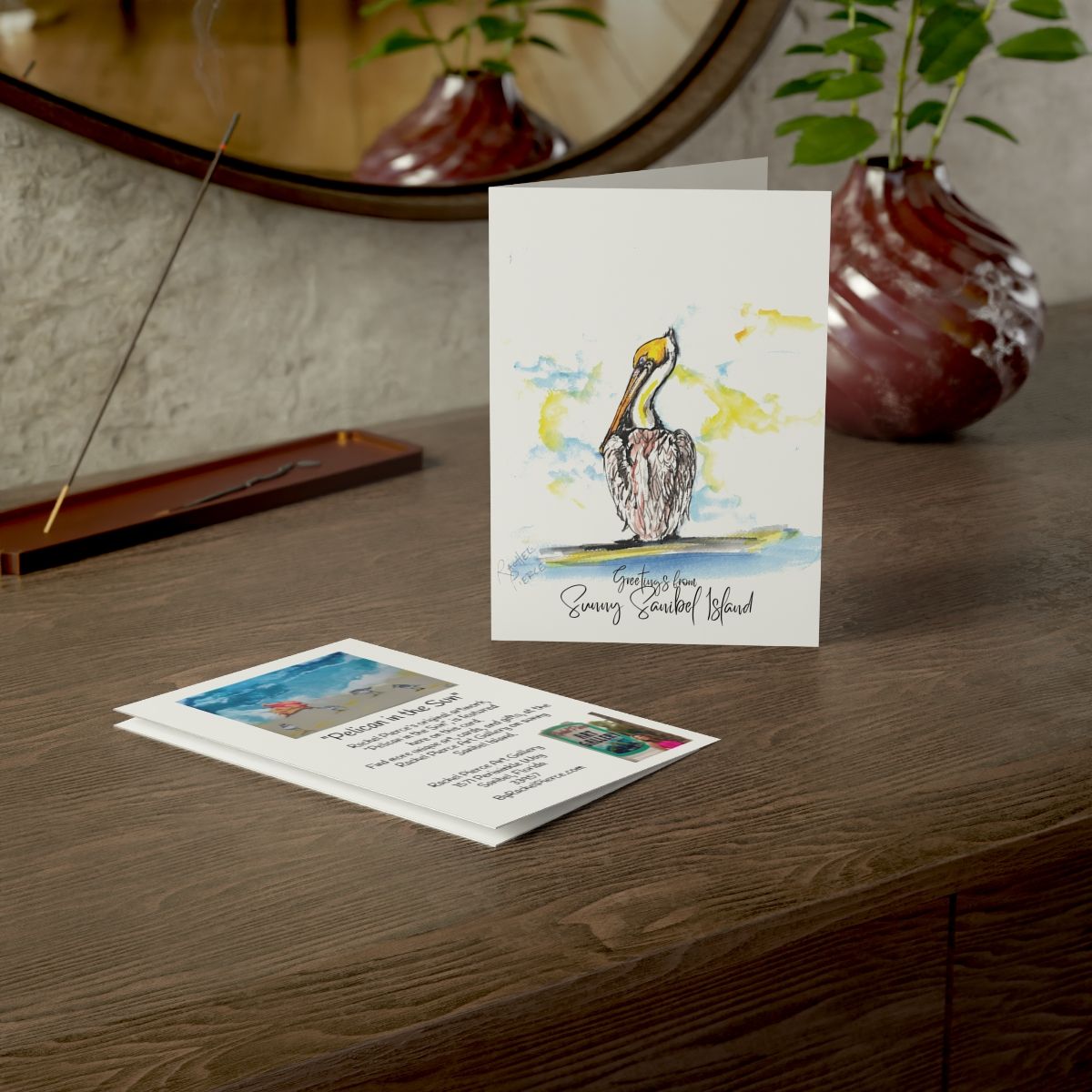 Sunny Day Pelican Greeting Card