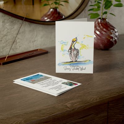 Sunny Day Pelican Greeting Card