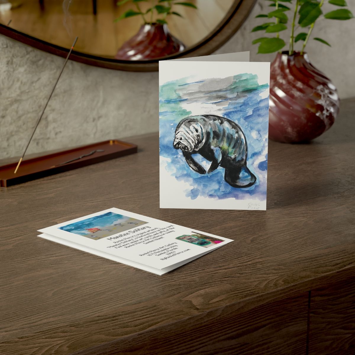 Manatee Solitary Greeting Card