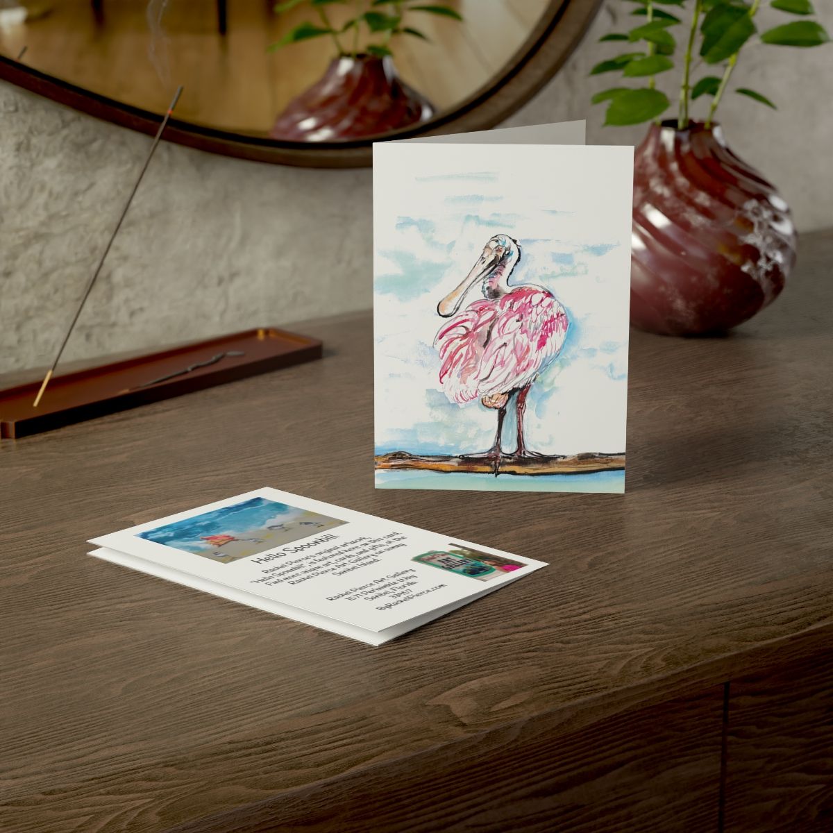 Hello Spoonbill Greeting Card