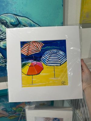 Beach Day 1 Matted Print