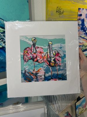 A Pair of Roseates Matted Print