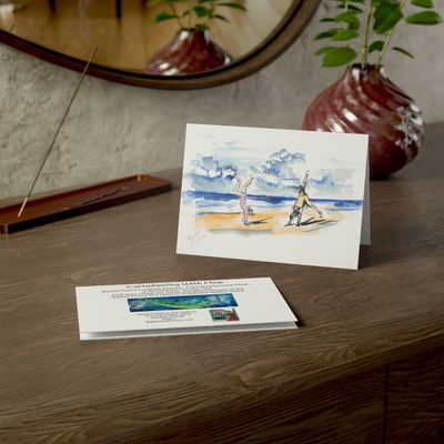 Cartwheeling With Mom Greeting Card