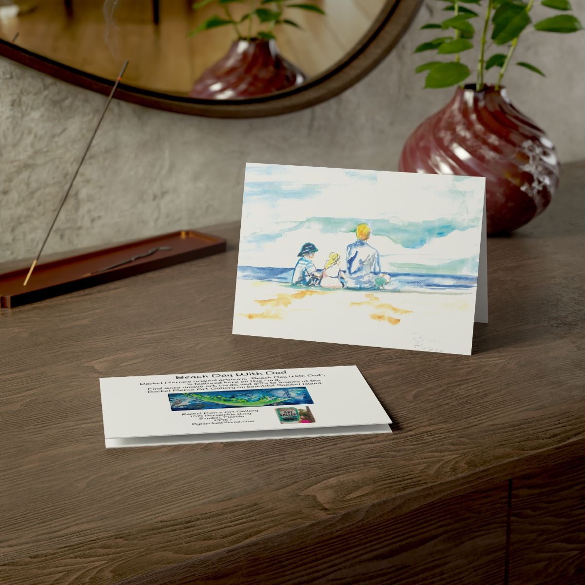 Beach Day With Dad Greeting Card