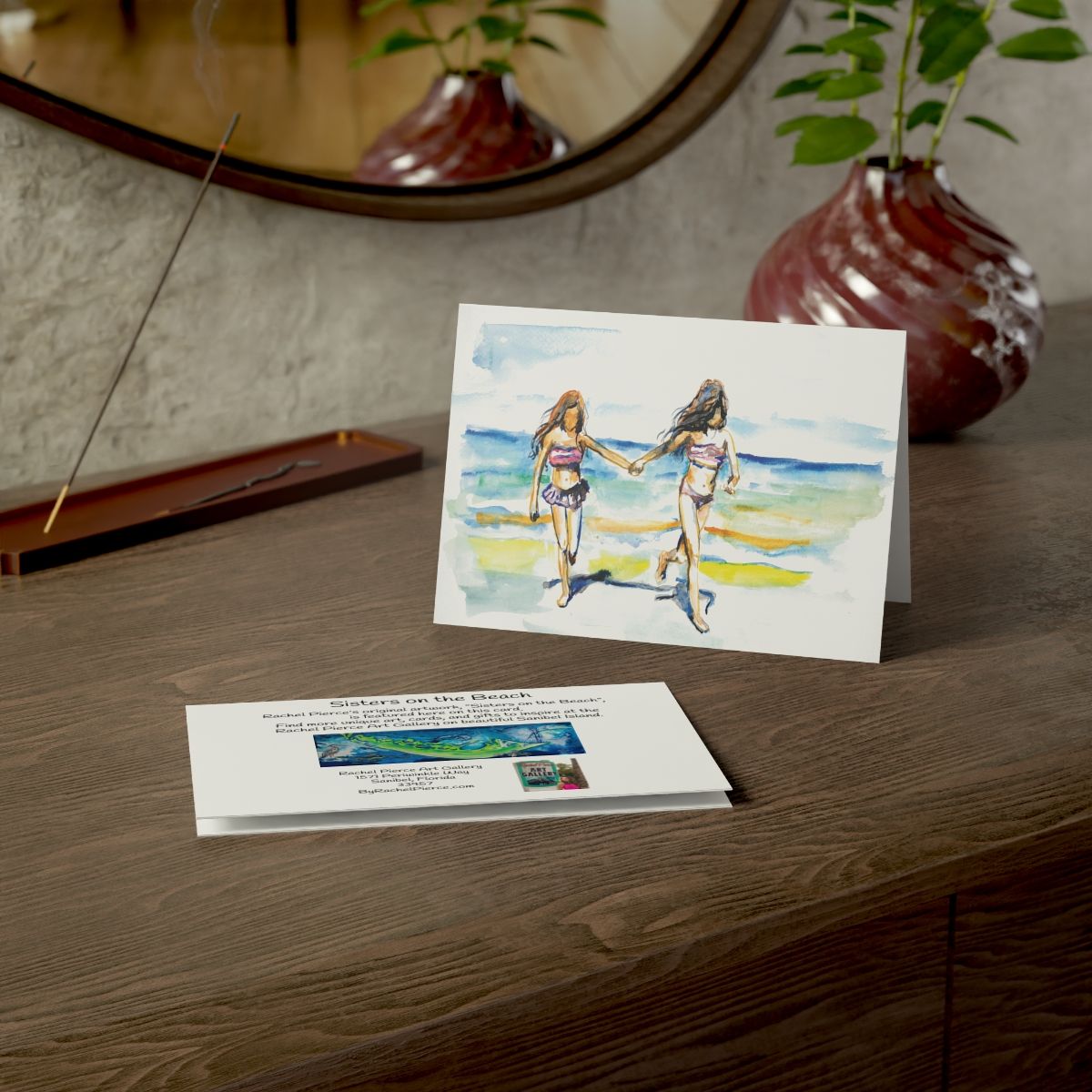 Sisters on the Beach Greeting Card