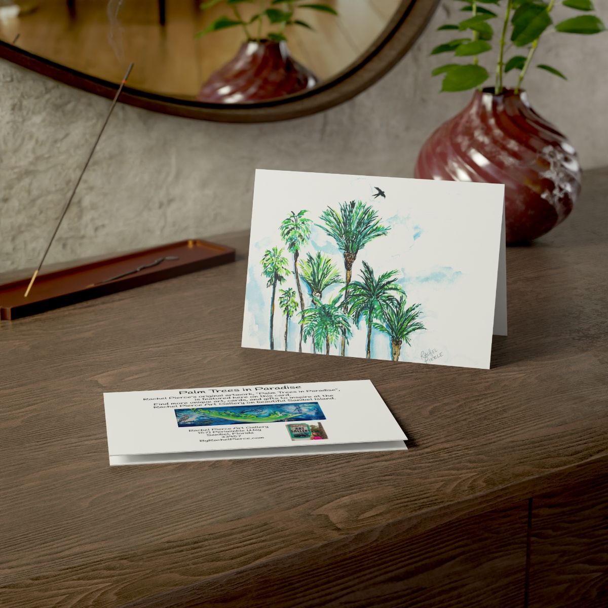 Palm Trees in Paradise Greeting Card