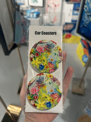 Florida Flowers Car Coasters