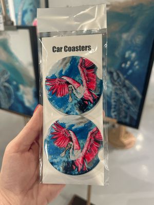 Easter Spoonbill Car Coasters