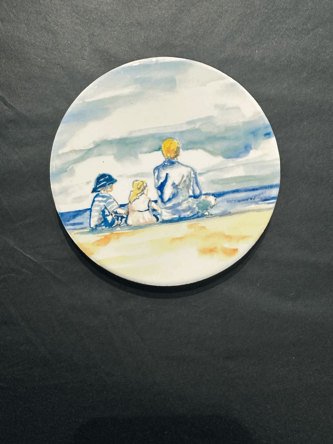 Beach Day With Dad Ceramic Coaster