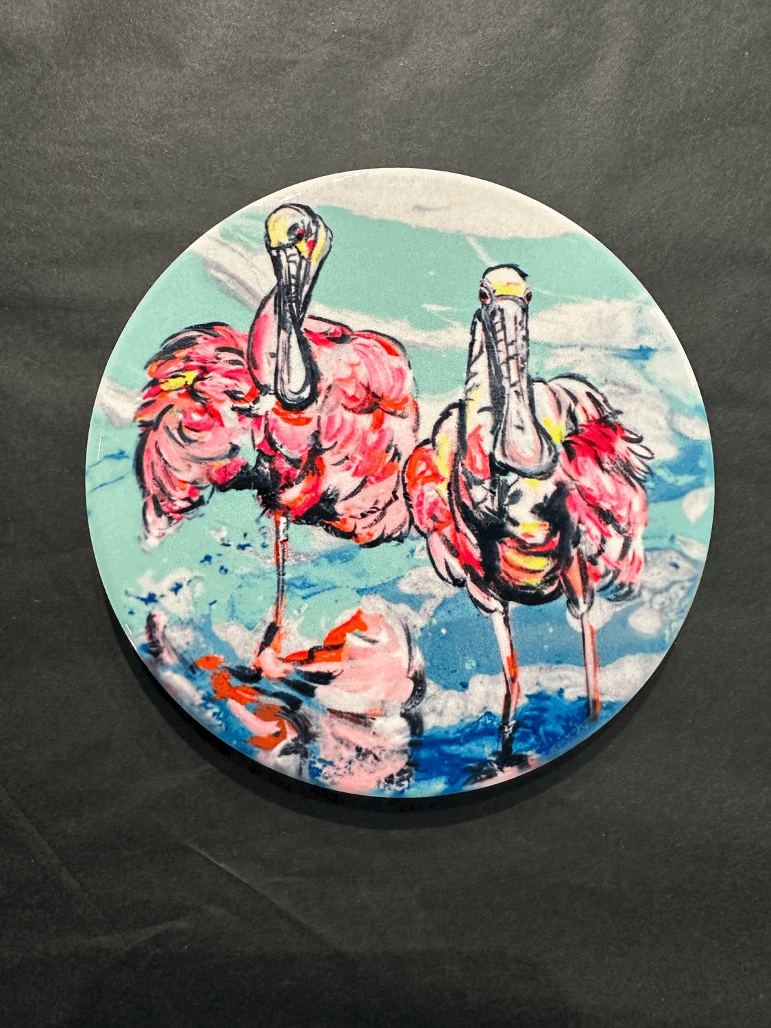 A Pair of Roseates Ceramic Coaster
