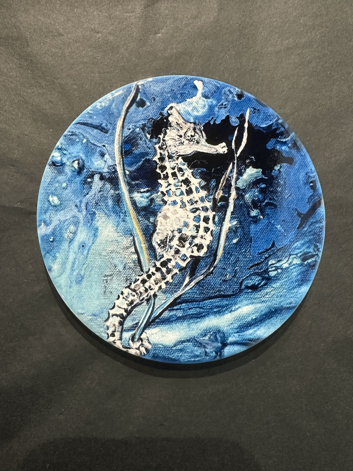 Hello Seahorse Ceramic Coaster