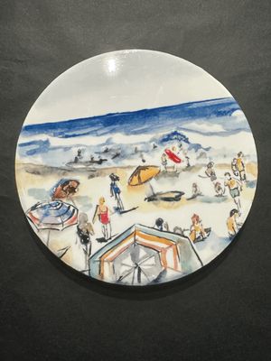 Beach Day For All Ceramic Coaster