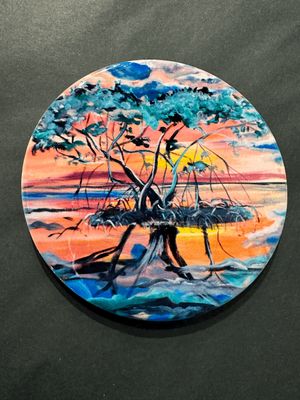 Mangrove Sunset Ceramic Coaster