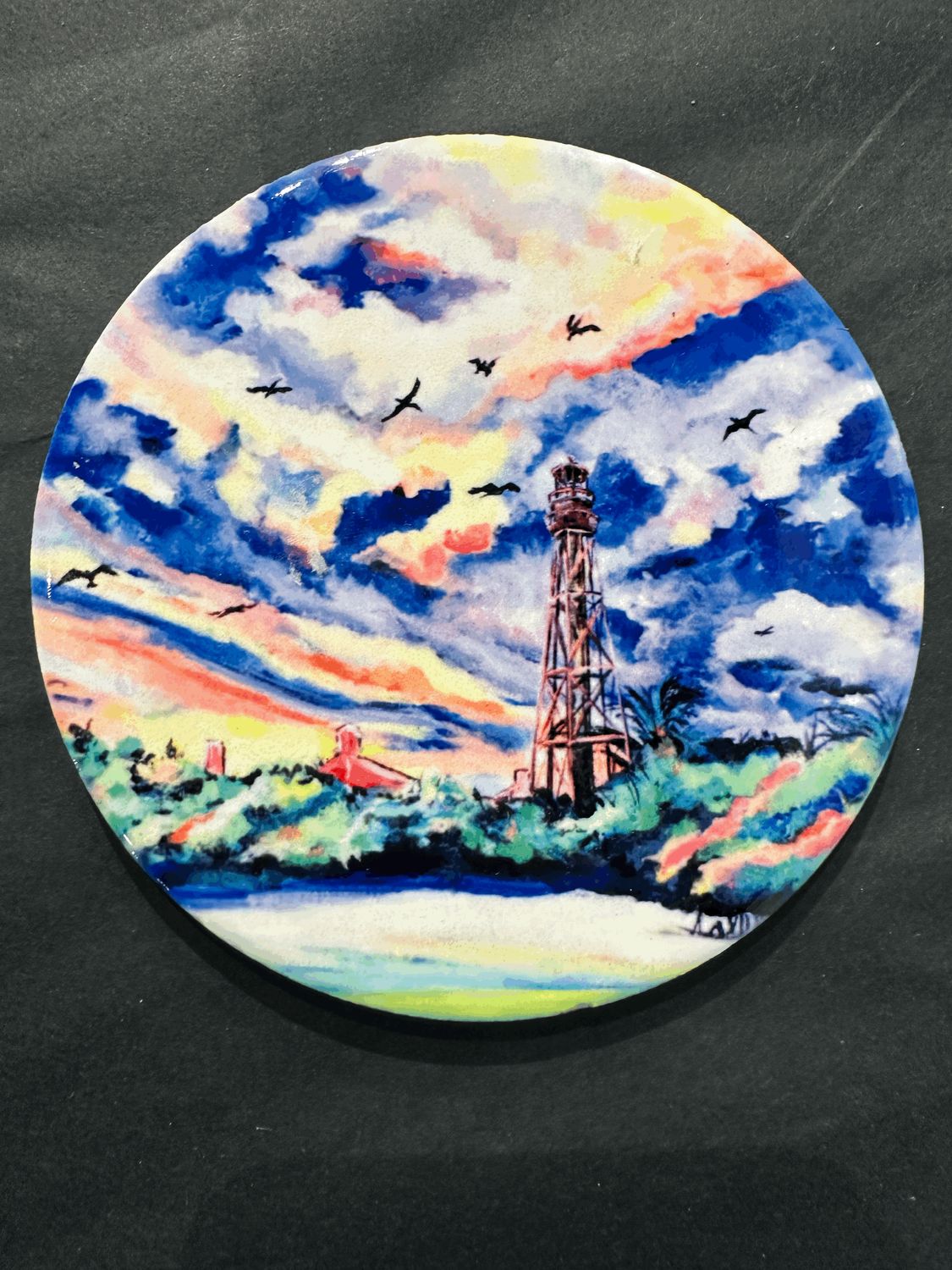 Lighthouse Memories Ceramic Coaster