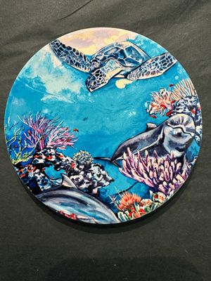 Life on the Reef Ceramic Coaster Life on the Reef Ceramic Coaster