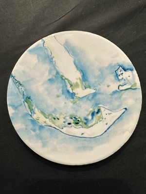 Little Map of SanCap Ceramic Coaster Little Map of SanCap Ceramic Coaster