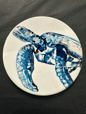 Just A Sea Turtle Ceramic Coaster