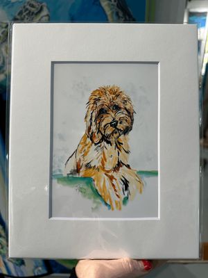 Hello Doodle Matted Print