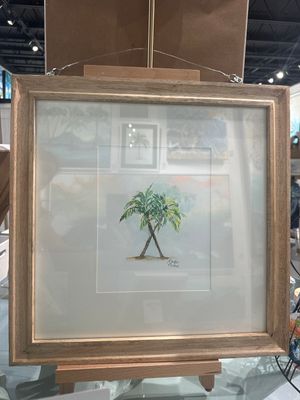 Twin Palms Original Watercolor