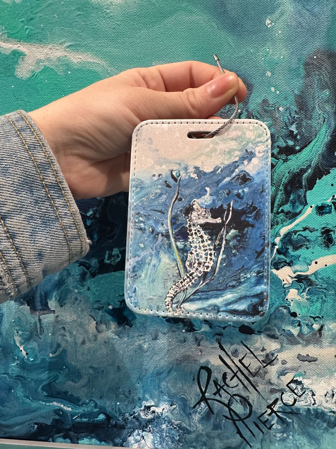 Hello Seahorse Luggage Tag