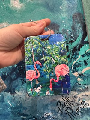 Flamingos &amp; Foliage Luggage Tag