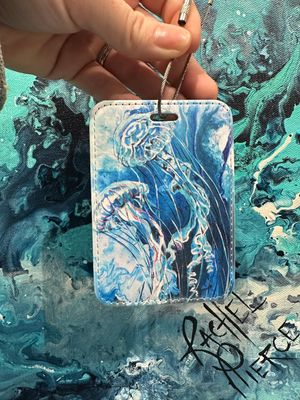 Blue Jellyfish Luggage Tag