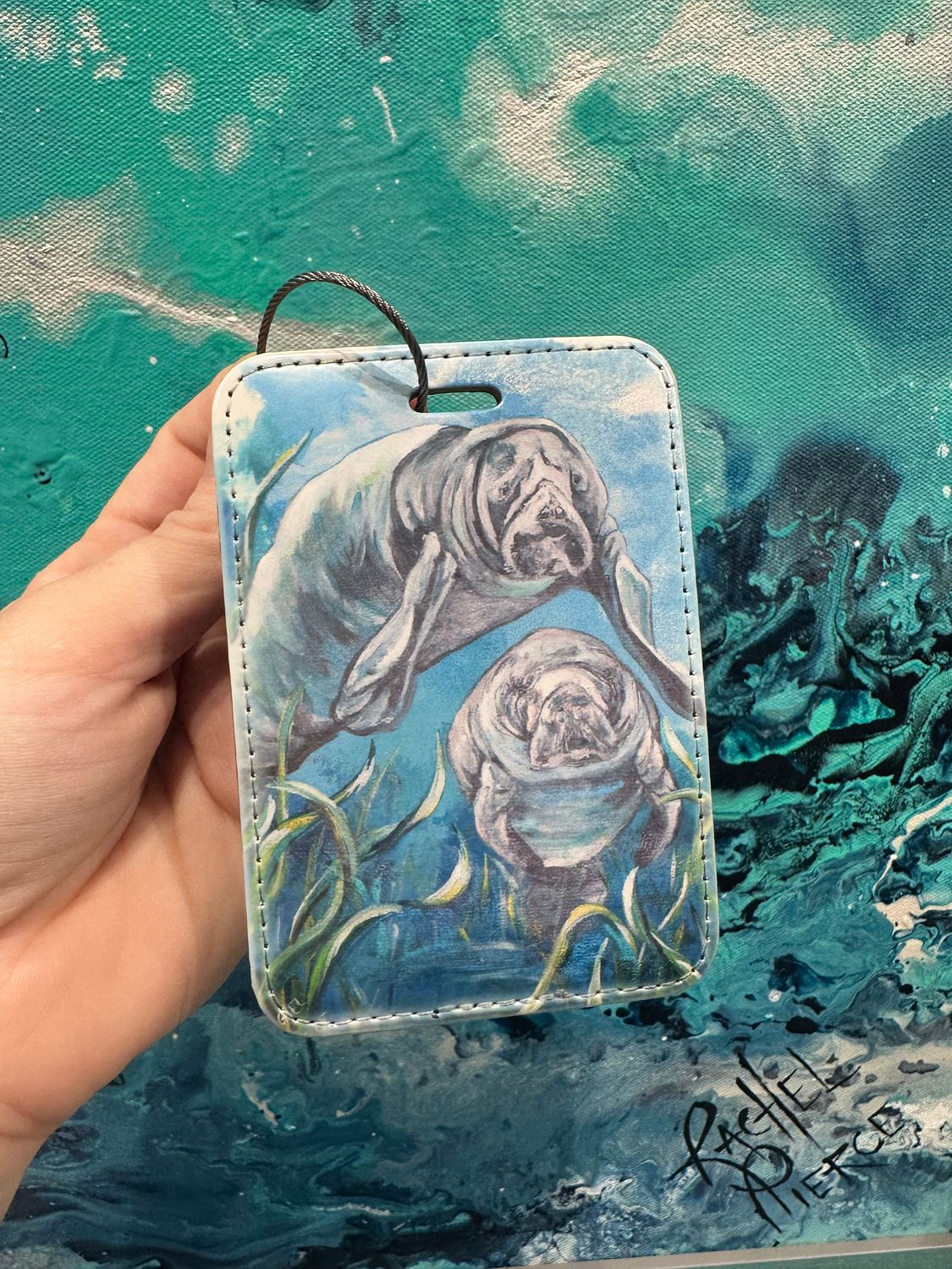 SanCap Manatees Luggage Tag