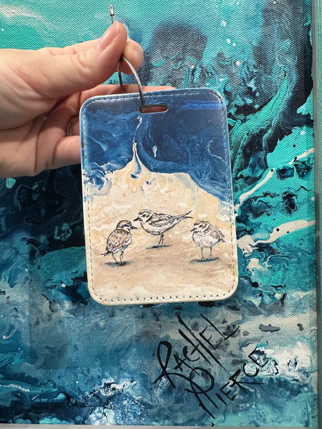 Shorebirds at Dusk Luggage Tag