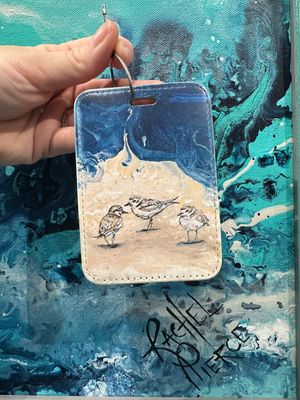 Shorebirds at Dusk Luggage Tag