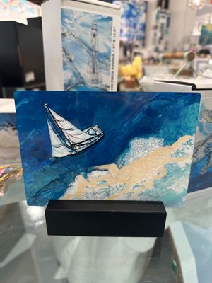 Sailing From Above Mini Metal Print