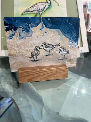 Shorebirds at Dusk Mini Metal Print