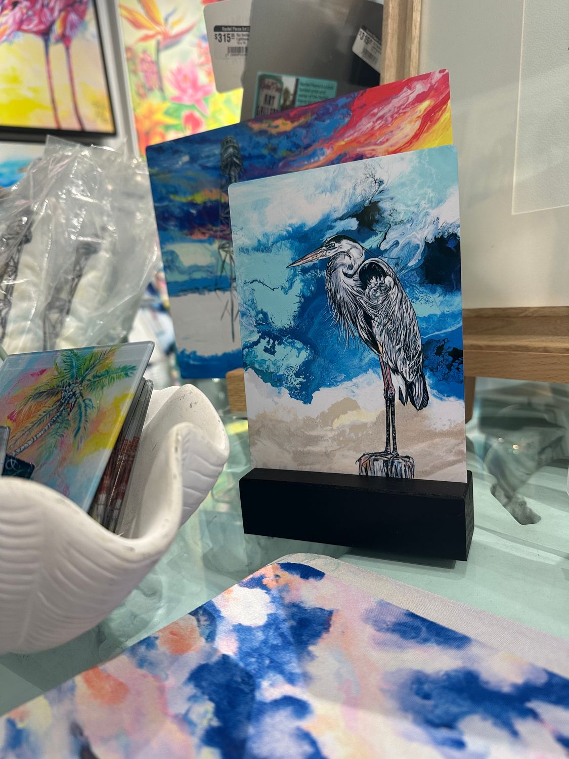 West Gulf Heron Mini Metal Print