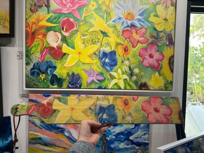 Florida Flowers Paddle Serving Board