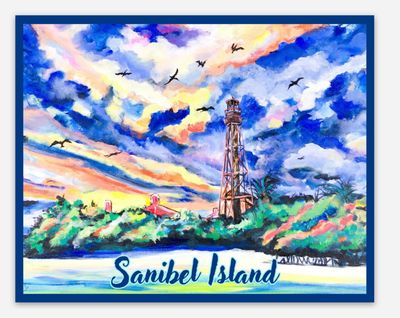 Sanibel Lighthouse Memories Vinyl Sticker