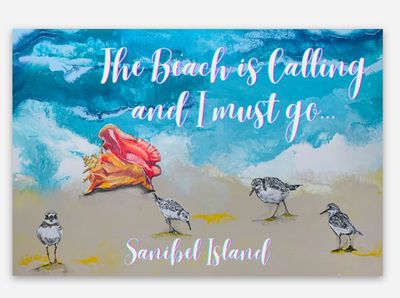 The Beach is Calling Vinyl Sticker