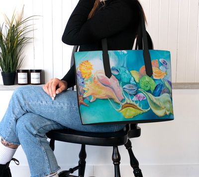 Rainbow Shells Tote Bag