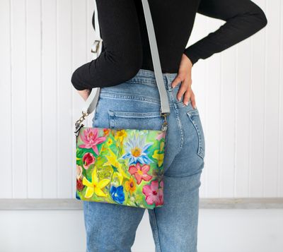 Florida Flowers Crossbody Purse