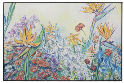 SanCap Flowers Indoor/Outdoor Rug
